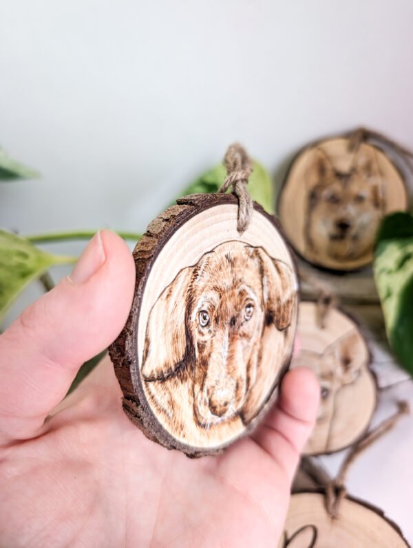 Custom Handmade Pet Portrait Ornament