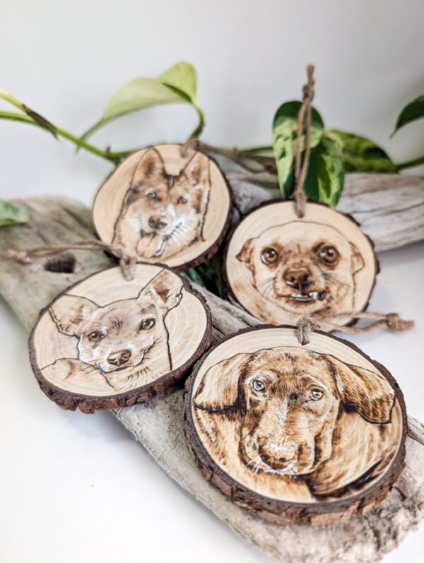 Custom Handmade Pet Portrait Ornament