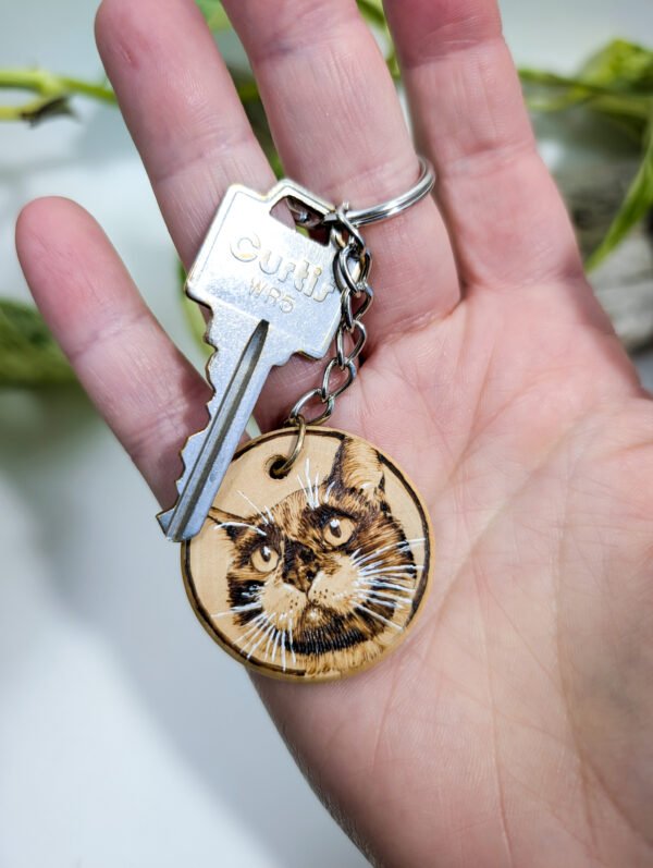 Custom Pet Portrait Keychain
