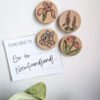 Woodburned Wildflower Art Magnets Handmade Newfoundland Wildflower Magnets