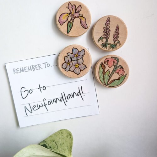Handmade Newfoundland Wildflower Magnets