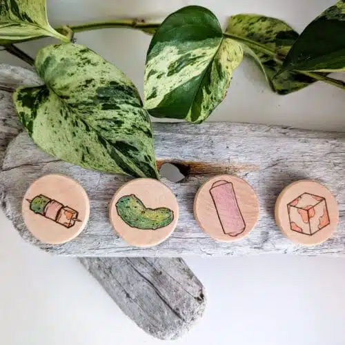 newfie hors d'oeuvres magnet set handmade