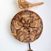 Wood burned Clock Full Full front view of a wood burned clock